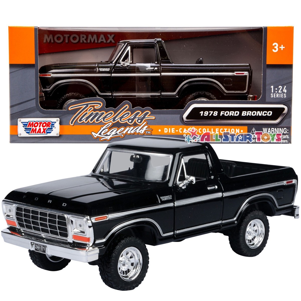 MOTORMAX 1978 FORD BRONCO CUSTOM PICKUP TRUCK 1:24 79371
