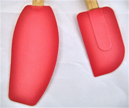 🎁 KitchenAid EMPIRE RED Bamboo Silicone Mixing Spatula MIXER BOWL SCRAPER 🎁 - Picture 2 of 7