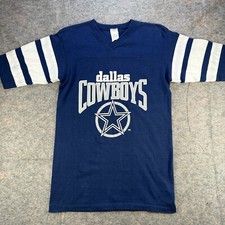 VTG Dallas Cowboys T Shirt Men’s Small NFL Single Stitch V-Neck Made in USA