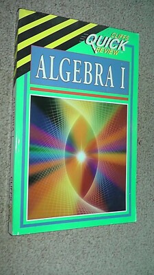 Cliffs quick review: Algebra I, Jerry Bobrow (Paperback) ISBN 0822053020
