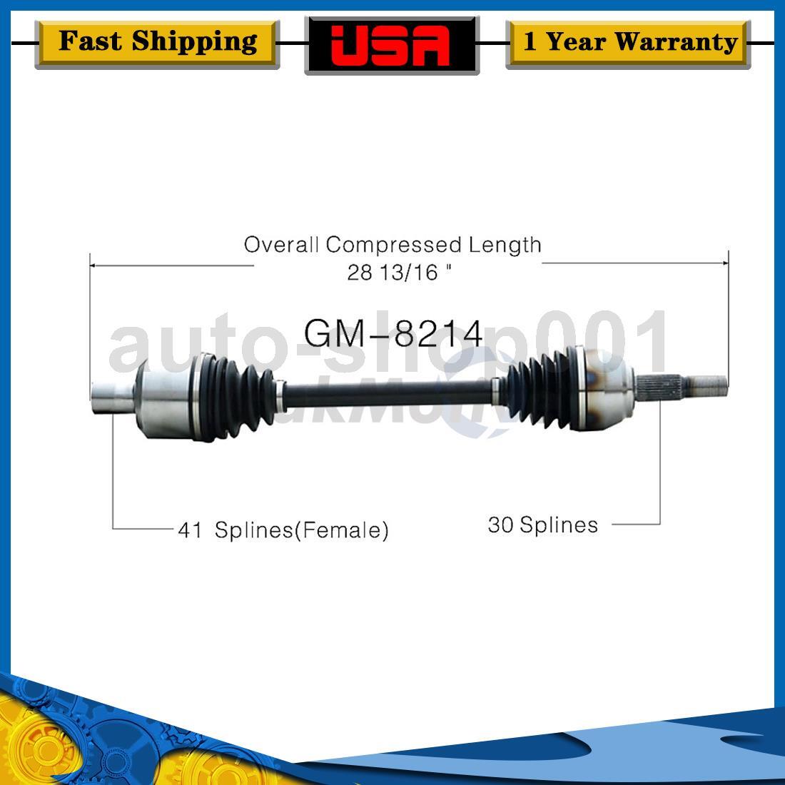 Rear Left CV Axle Joint Shaft For Chevrolet Corvette 1999 1998 1997