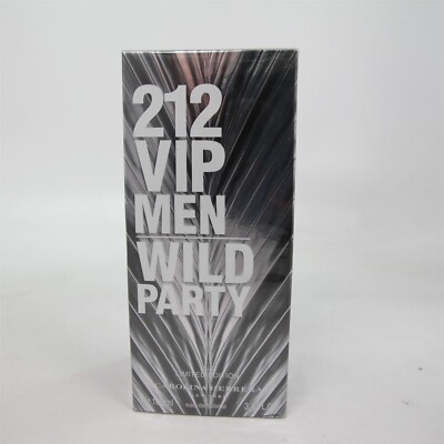 212 VIP MEN WILD PARTY by Carolina Herrera 100 ml/ 3.4 oz EDT Spray Limited Ed.