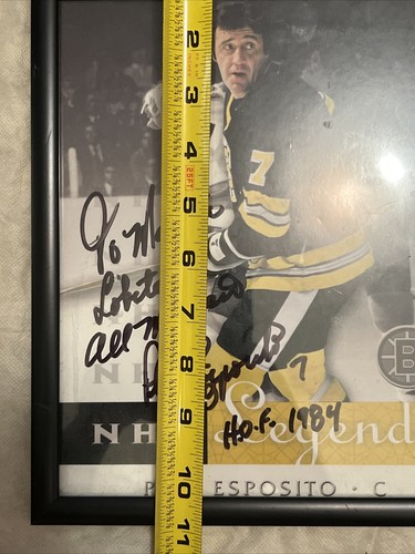 Phil Esposito Boston Bruins Autographed Photograph Framed ๐ฅ๐ฅ๐ฅ - Picture 7 of 9