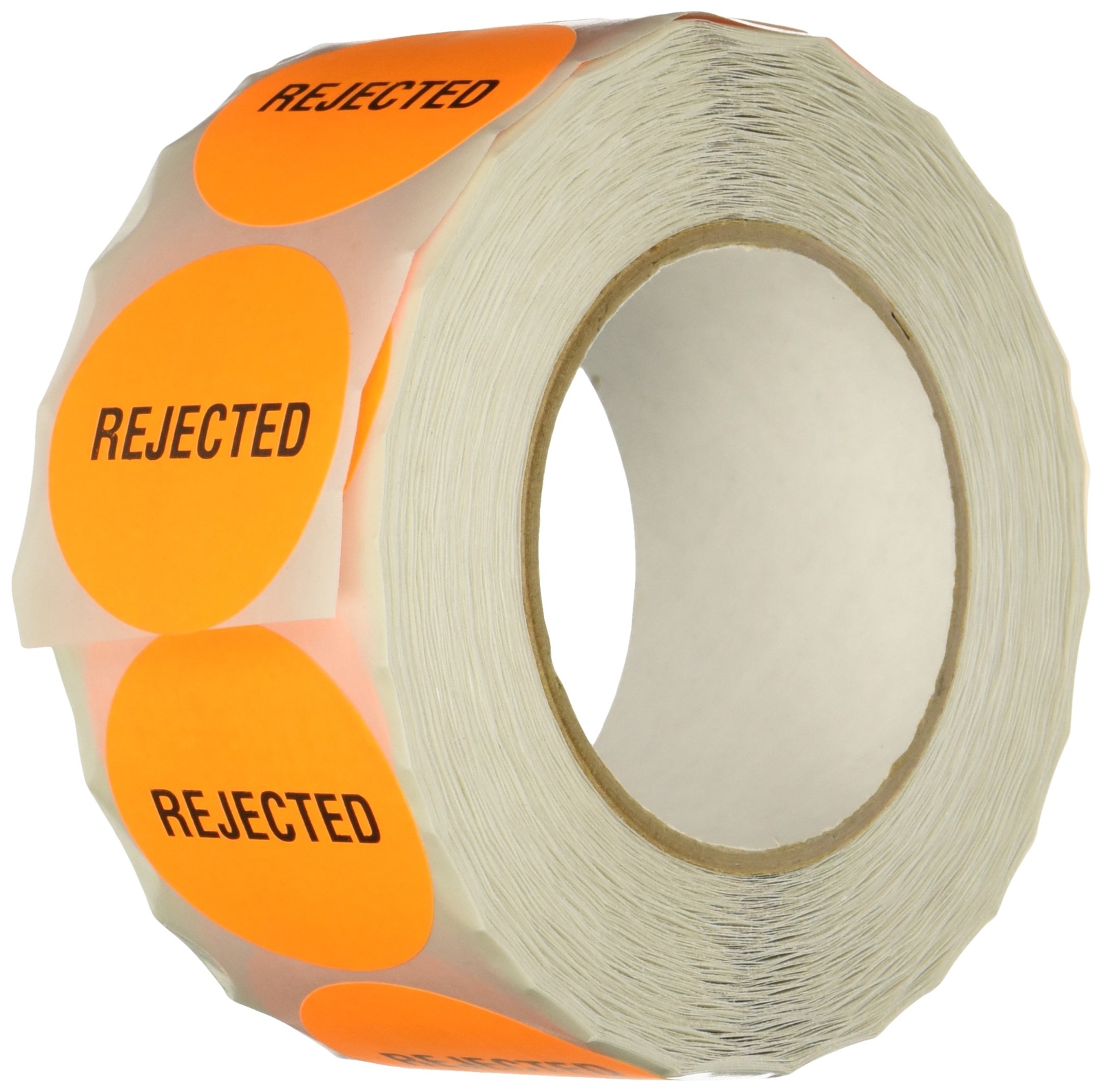 TapeCase Rejected Inventory Control Label Orange Pack of 500