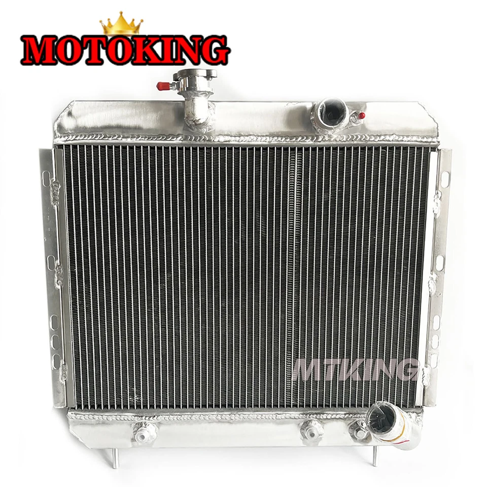 Radiador de aluminio compatible con Jaguar XKE E-TYPE 4,2 L Serie II 1969-1971 1970 AT/MT Foto 3 de 4