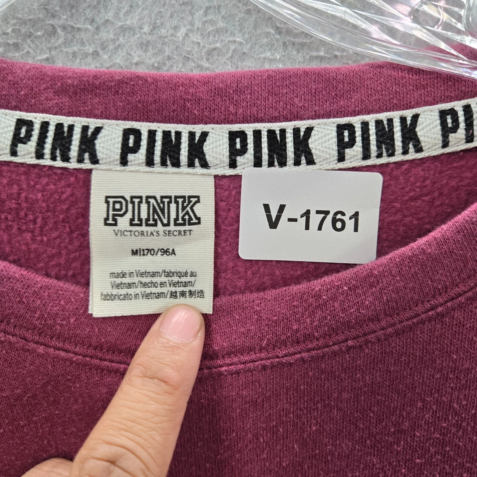victoria-secret-vs logo campus long sleeve sweatshirt