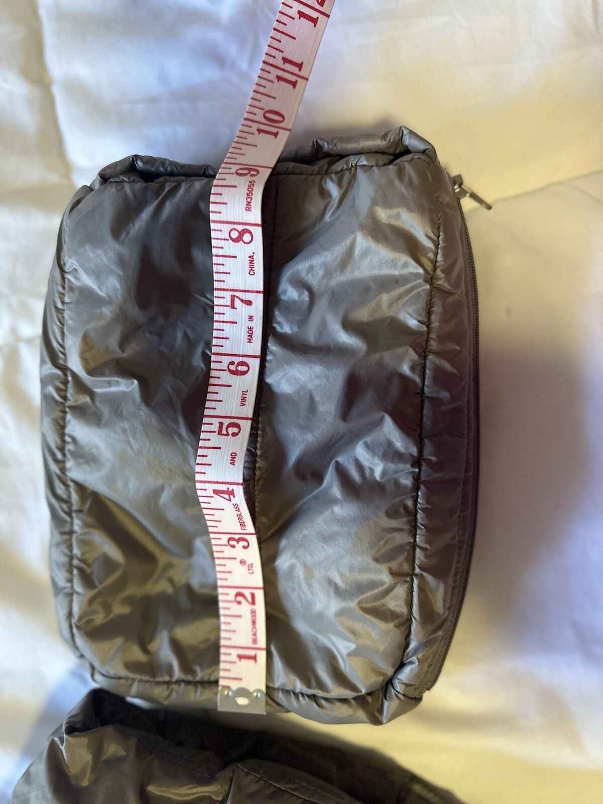 Womens Puffer Vest My Anorak Duck Down XL Coal Gray Detach Hood Packable w/Pouch