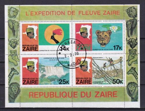 SA13i Congo Zaire 1979 Zaire River Expedition used minisheet