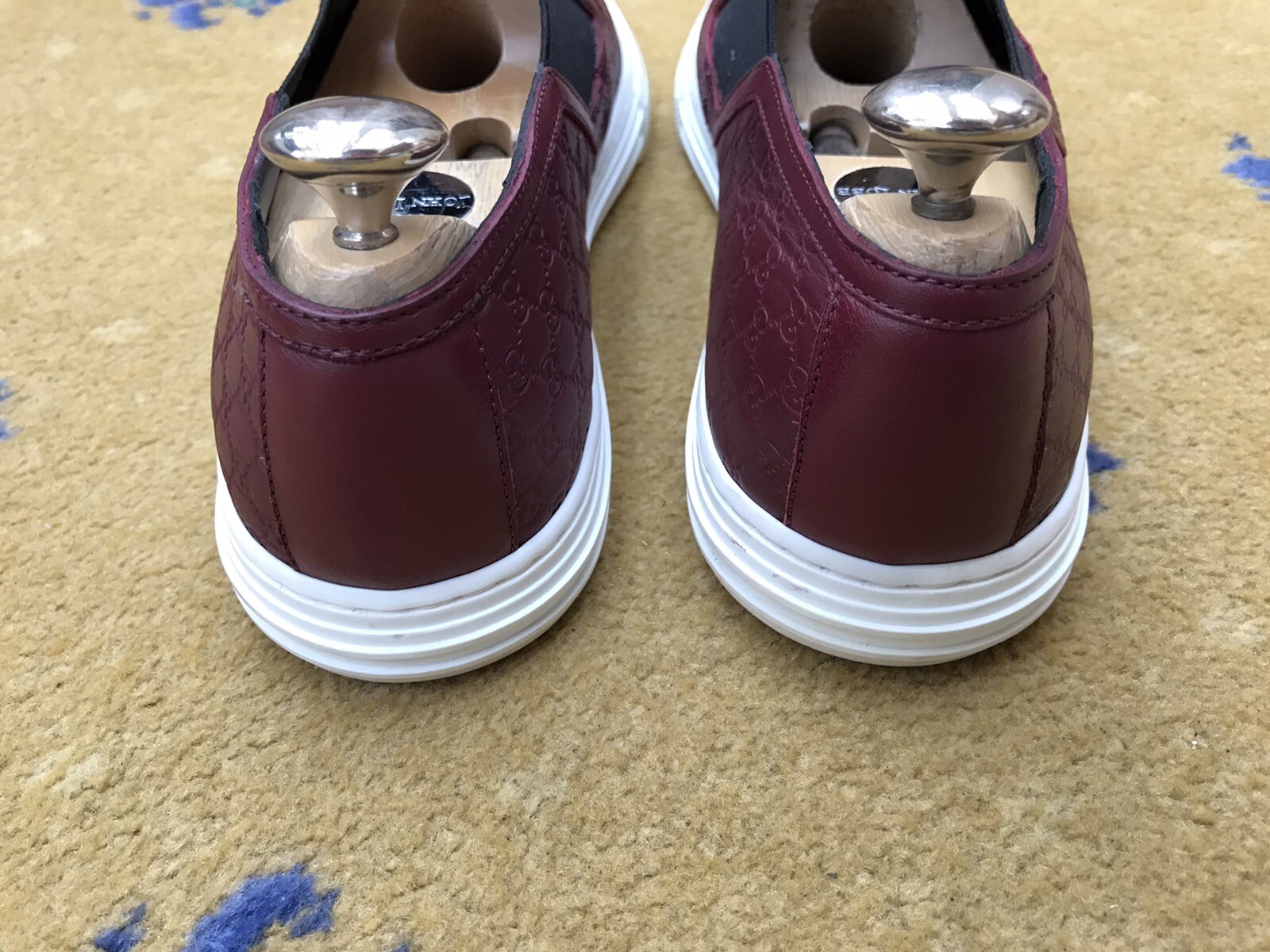 Gucci Trainers Sneaker Shoes Monogram G Leather Red Deck Mens US 7 UK 6.5 40.5 thumbnail 7