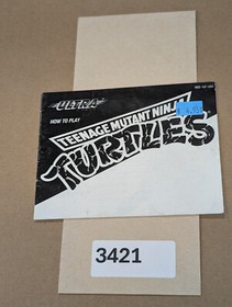 Teenage Mutant Ninja Turtles - Nintendo NES- Manual Only **NO GAME! *Sticker*