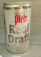 Man Cave Piels Real Draft Aluminum Keg Can Brooklyn NY Premium Pull Tab Beer Can