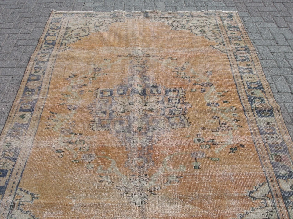 Alfombra turca 6x9, alfombra de corredor vintage, alfombras para salón, alfombra para dormitorio, Foto 3 de 4