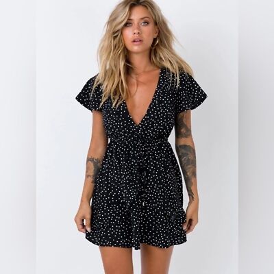 Princess Polly Bobbie Mini Dress Black,