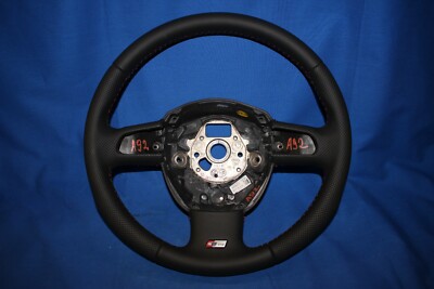 ORIGINAL LENKRAD LEDERLENKRAD AUDI A4 A6 A8 Q7 MFL DSG S LINE NEU BEZOGEN A92
