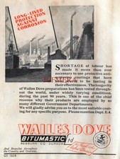 Original WW2 Advert for Wailes Dove BITUMASTIC Ltd. : Small Wartime Print