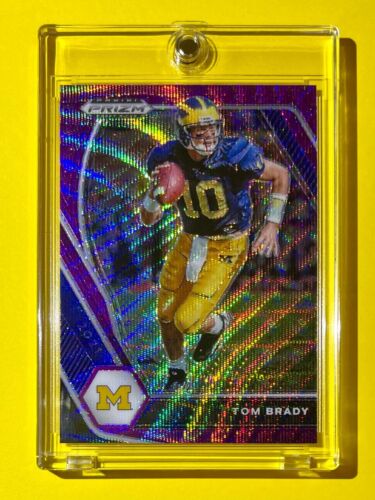 Tom Brady RARE PURPLE WAVE REFRACTOR PANINI PRIZM DRAFT PICKS INVESTMENT - Mint! - Picture 5 of 10