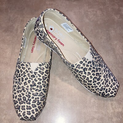 Bobs~By Skechers, Memory Foam, Cheetah Print, Slip On Shoes, Sz 9, EUC!