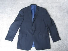 Hart Schaffner & Marx Blazer Mens 44L Black Sport Coat Long Sleeve Business Top