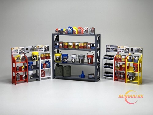 1/18 Diorama Garage Repair Model Set Car Workshop Tuning Scene Model Accessory - Picture 14 of 45