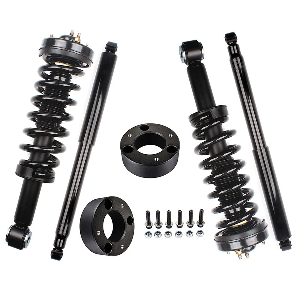 3" Front Leveling Lift Kit & Front Struts & Rear Shocks For 2009-2012 Ford F-150 Foto 2 de 4