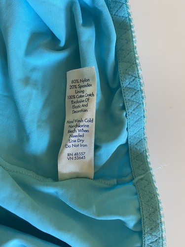 Hillard & Hanson Intimates Soft Lace Boy Short Boyshort Panties Size 5 Blue - Picture 8 of 8
