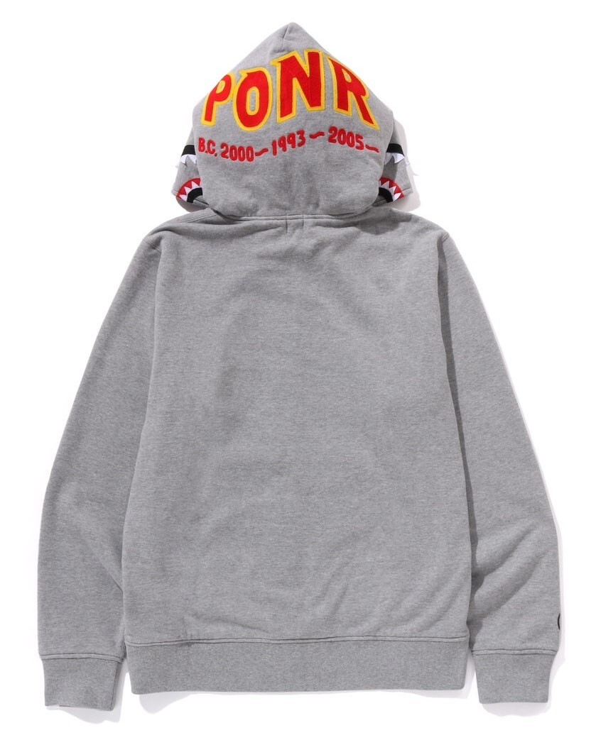 A BATHNIG APE Men's 2ND SHARK FULL ZIP HOODIE 1K70115006 r