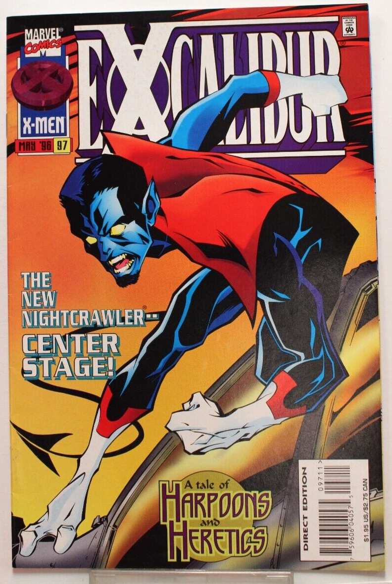 EXCALIBUR #97 (1996) Nightcrawler, Meggan, Warren Ellis, Casey Jones, Marvel