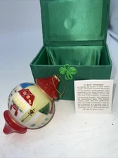 Pier 1 Li Bien Town Shops Hand Painted Christmas Ornament