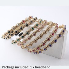 Lady Headband Baroque Crystal Hairband Jeweled Tiara Bridal Hair Accessory Gifts