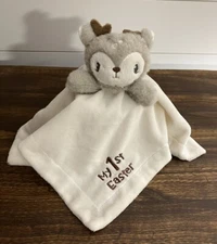 MTY International Deer Fawn My 1st Easter Tan Baby Rattle Security Blanket Lovey