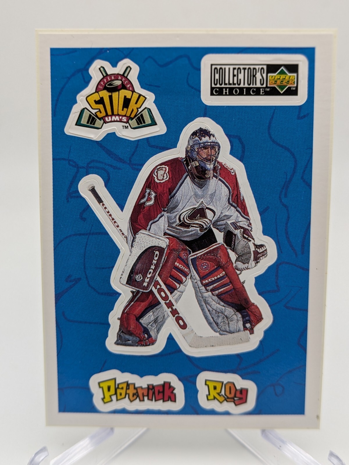 💥 1996-97 Colorado Avalanche Patrick Roy UD Collector's Choice Stick'Ums #S4