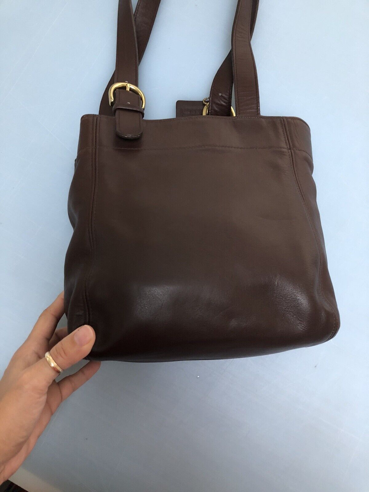 Vintage Coach Waverly Leather Soho Bag Brown Shou… - image 4