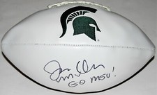 JIM MILLER signed (MICHIGAN STATE SPARTANS) logo football *CHICAGO BEARS* W/COA