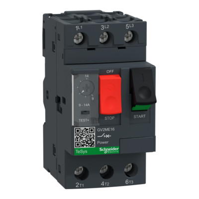 Schneider Electric GV2ME16 Manual Motor Starter Push Button 9 to 14 Amps