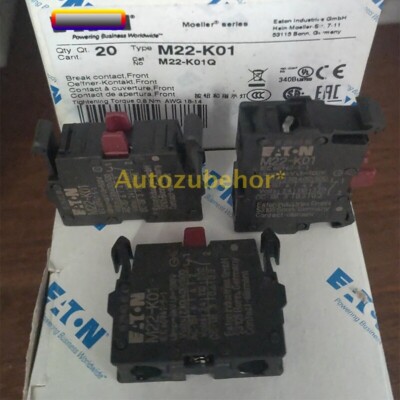 20PCS/Box New M22-K01 Button Auxiliary Contact NC #WD9