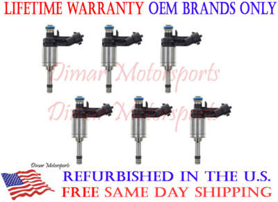 Set of 6 OEM GDI Fuel Injectors FOR 2009-2010 OUTLOOK 3.6L