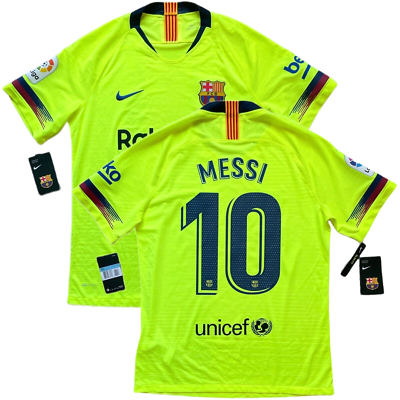 2018/19 Barcelona Authentic Away Jersey #10 Messi Medium Vapor