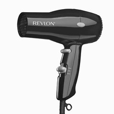 Compact Hair Blow Dryer Small Mini Travel Size Dual Voltage, Black