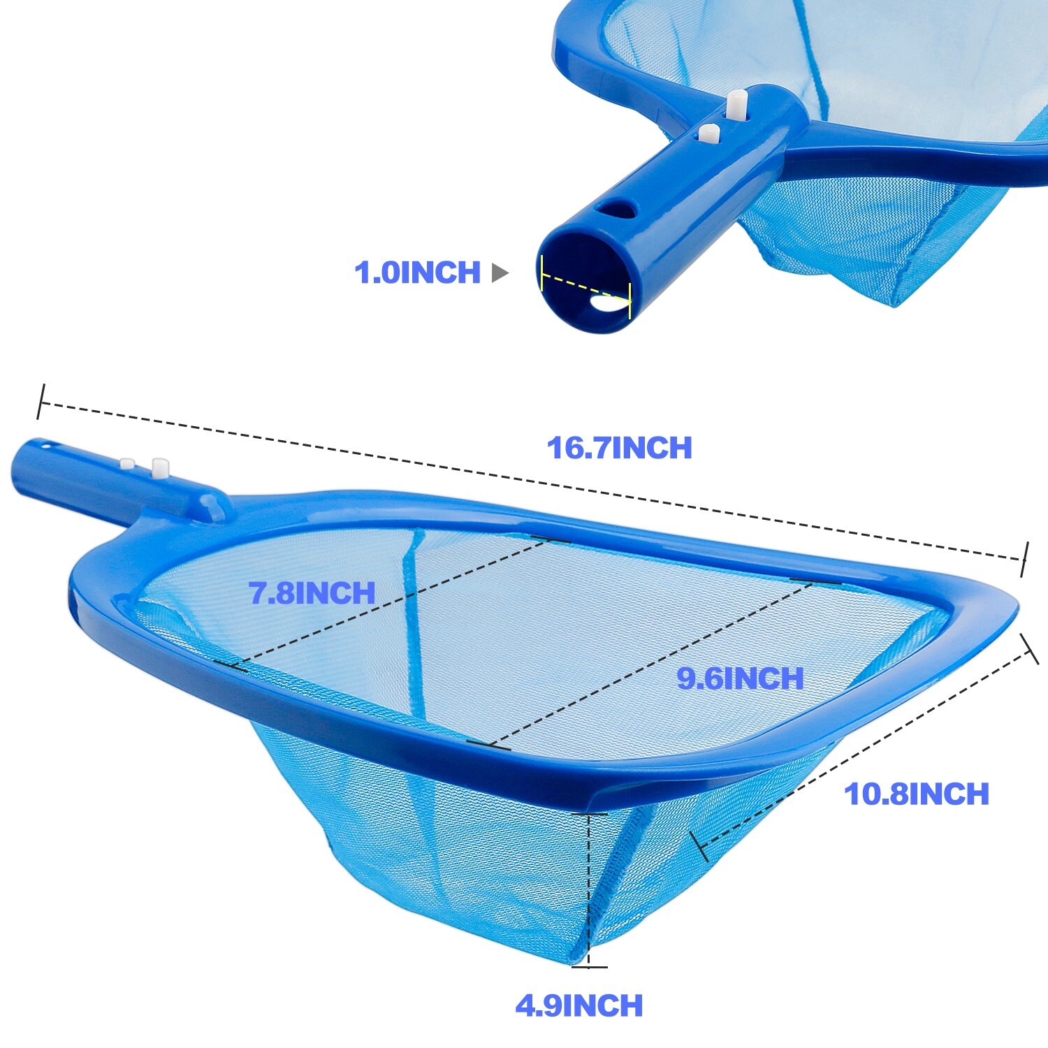 Fish Pond Skimmer Net Swimming Pool Cleaning Leaf Skimmer Mesh Frame
