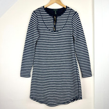 Lauren Ralph Lauren Women's M Striped Long Sleeve Sweater Dress, Toggle Buttons