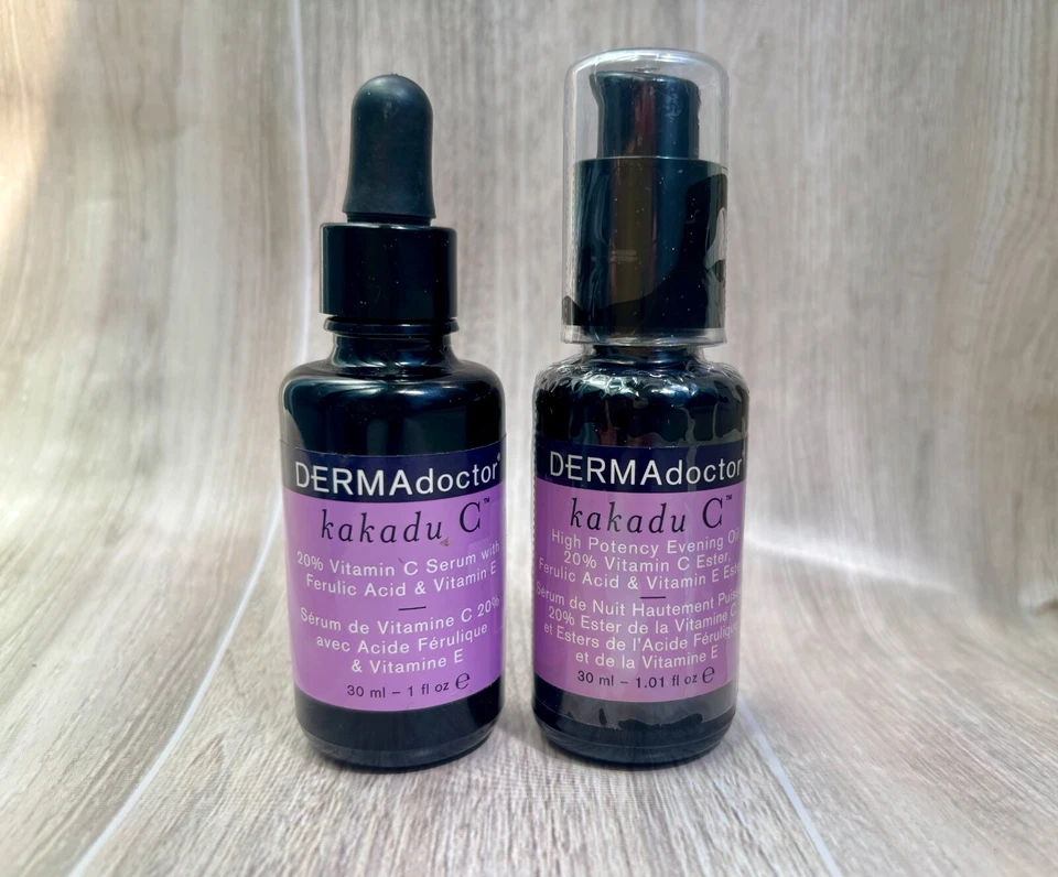 Lot Of 3 Dermadoctor Kakadu C Serum, Evening Oil And Peeling Pads - Image 3 of 4