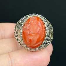 Scarce Ancient Roman Intaglio Bronze Ring