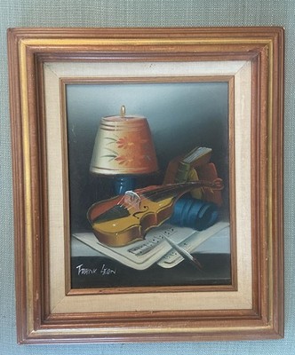 Frank Lean Original Oil Painting On Canvas Signed Pre-Owned