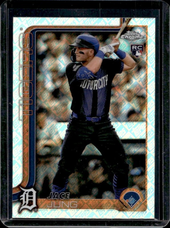 2025 Topps Chrome LogoFractor Jace Jung RC Rookie #225 Tigers