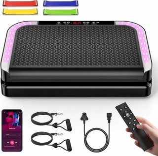 Vibration Plate Exercise Machine 9 Programs Bluetooth Speaker Remote Control.