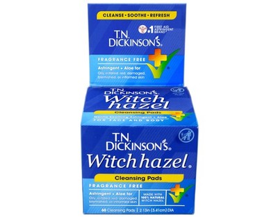T.N. Dickinsons Hazelets Witch Hazel Pads  60 Ea by T.N. Dickinson