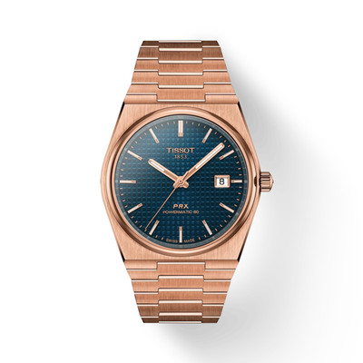 Tissot PRX Powermatic 80 Rose Gold 40 MM Auto Blue Dial Watch T137.407.33.041.00