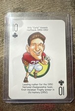 2017 Hero Decks Oklahoma Sooners Heisman Heroes Playing Cards Billy Vessels #10C