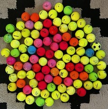 100 Near Mint golf balls. Colors. Titleist, Callaway more. See photo