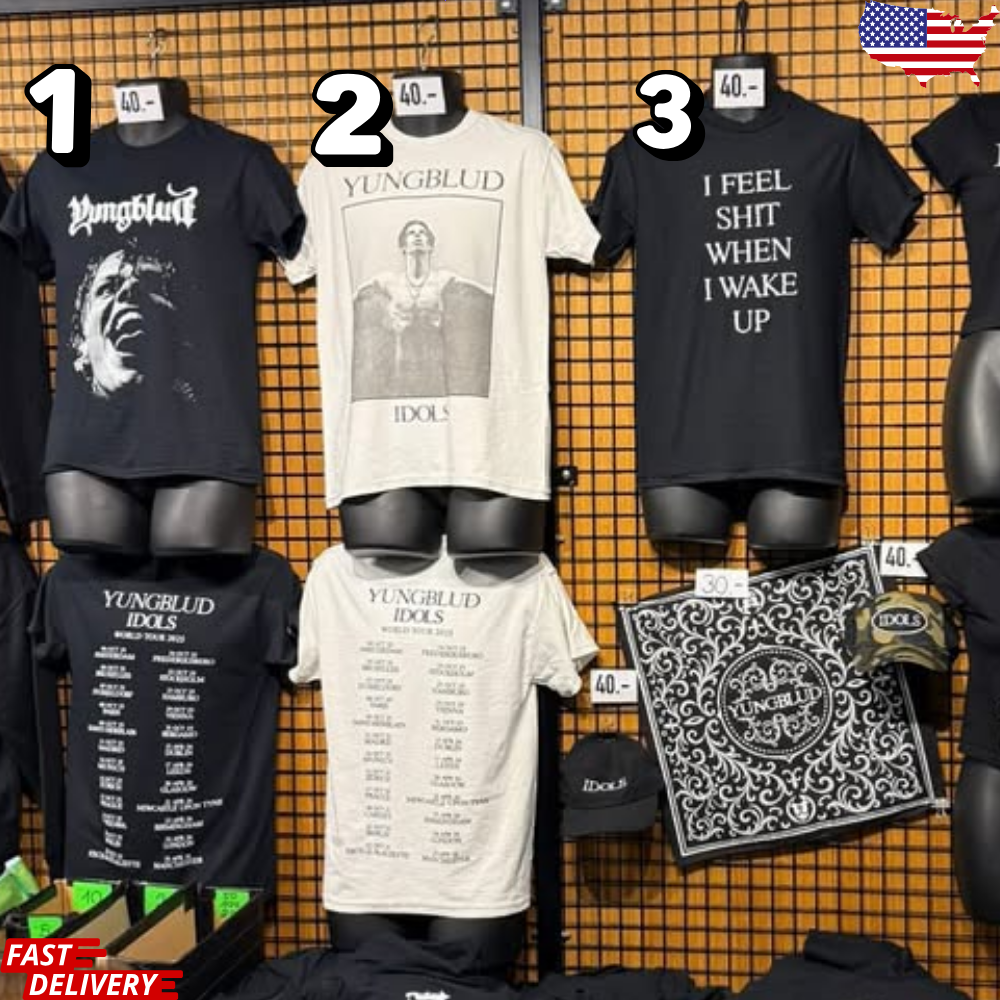 Exclusive!! YUNGBLUD Idols EU Tour 2025 Merch T-shirt | eBay